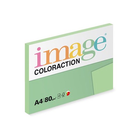 Papier kserograficzny Coloraction, Forest, A4, 80 g/m2, pastelowe zielony, 100 arkusza, nadaje się do druku atramentowego