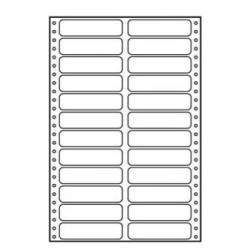 Logo etykiety tabelaryczne 89mm x 23.4mm, A4, dwurzędowe, białe, 24 etykiety, pakowane po 10 szt., do drukarek igłowych