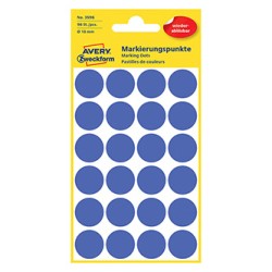 Avery Zweckform etykiety 18mm, niebieskie, 24 etykiety, do znakowania, zdejmowane, pakowane po 4 szt., 3596, do pisma odręcznego