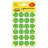 Avery Zweckform etykiety 18mm, zielony, 24 etykiety, do znakowania, zdejmowane, pakowane po 4 szt., 3597, do pisma odręcznego