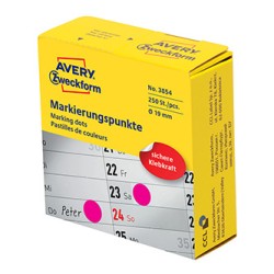 Avery Zweckform etykiety 19mm, fioletowy, 250 etykiety, do znakowania, 3854, do pisma odręcznego
