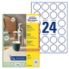 Avery Zweckform etykiety 40mm, A4, białe, 24 etykiety, pakowane po 100 szt., L3415-100, do drukarek laserowych i atramentowych