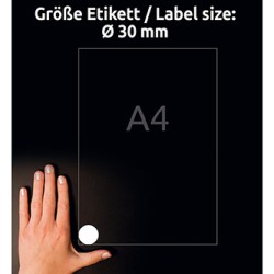 Avery Zweckform etykiety 30mm, A4, matowe, białe, 48 etykiety, bardzo trwałe, pakowane po 20 szt., L4716-20, do drukarek laserow
