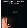 Avery Zweckform etykiety 17.8mm x 10mm, A4, białe, 270 etykiety, zdejmowane, pakowane po 25 szt., L4730REV-25, do drukarek laser