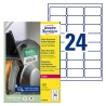 Avery Zweckform etykiety 63.5mm x 33.9mm, A4, matowe, białe, 24 etykiety, bardzo trwałe, pakowane po 40 szt., L7912-40, do druka