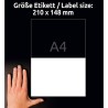 Avery Zweckform etykiety 210mm x 148mm, A4, białe, 2 etykiety, bardzo trwałe, pakowane po 10 szt., L7916-10, do drukarek laserow