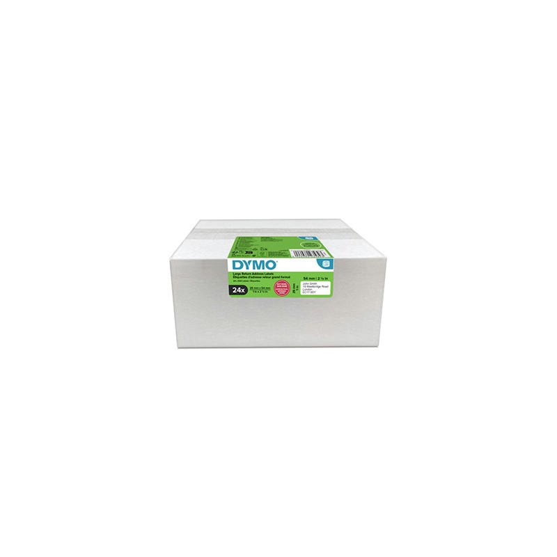 Dymo etykiety papierowe 54mm x 25mm, białe, na adres zwrotny, 24 x 500 szt., 2223589, op. 24 rolki, cena za 1 szt