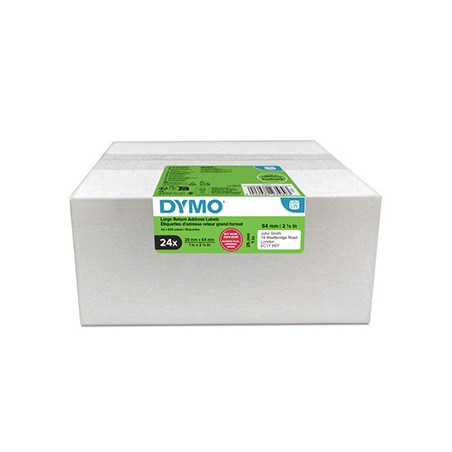 Dymo etykiety papierowe 54mm x 25mm, białe, na adres zwrotny, 24 x 500 szt., 2223589, op. 24 rolki, cena za 1 szt