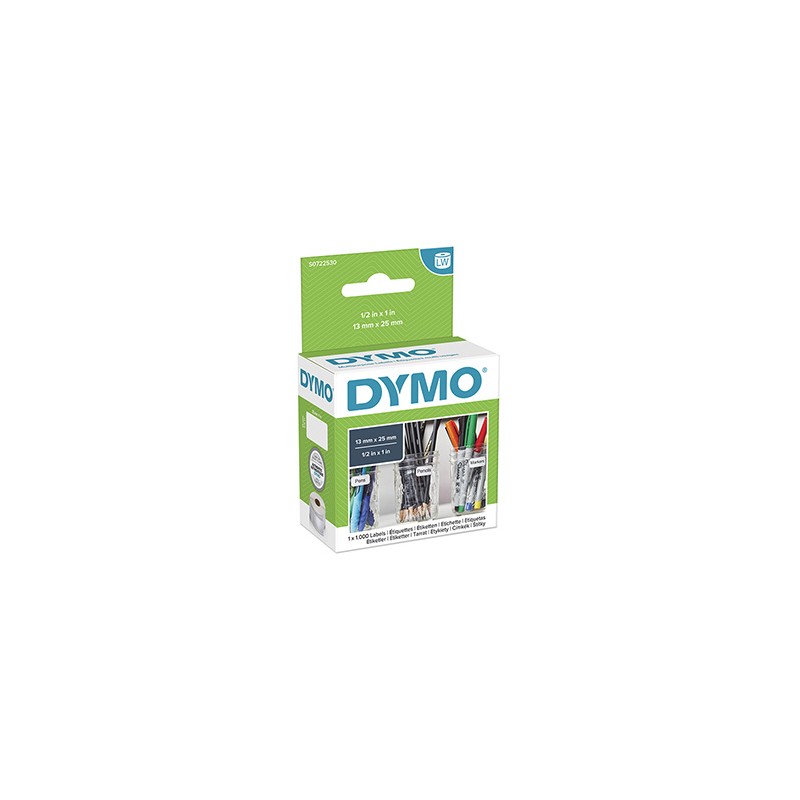 Dymo etykiety papierowe 25mm x 13mm, białe, uniwersalne, usuwalne, 1000 szt., 11353, S0722530
