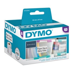 Dymo etykiety papierowe 57mm x 32mm, białe, uniwersalne, usuwalne, 1000 szt., 11354, S0722540