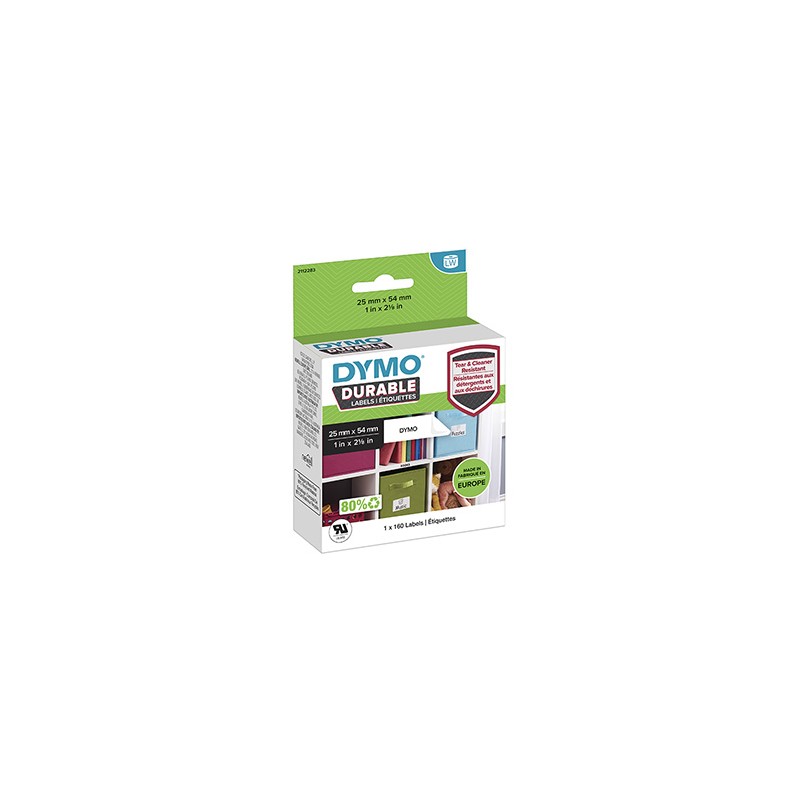 Dymo etykiety polipropylenowe 54mm x 25mm, białe, wielofunkcyjny, 160 szt., 2112283