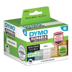 Dymo etykiety polipropylenowe 89mm x 25mm, białe, wielofunkcyjny, 2x350 szt., 2112285