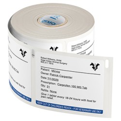 Dymo etykiety papierowe 70mm x 54mm, białe, weterynaryjne, 6x400 szt., 2187328
