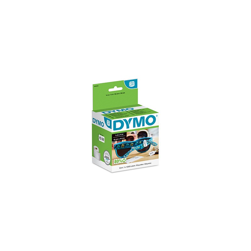 Dymo etykiety papierowe 54mm x 11mm, białe, Etykiety jubilerskie, 1500 szt., 2191635