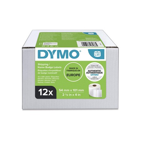 Dymo etykiety papierowe 101mm x 54mm, białe, adresowe, 12 x 220 szt., S0722420, op. 12 rolek, cena za 1 szt