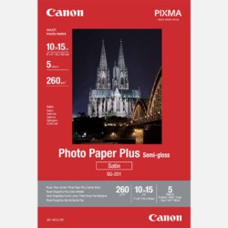 Canon Photo Paper Plus Semi-G, SG-201, foto papier, półpołysk, satynowy typ 1686B072, biały, 10x15cm, 4x6", 260 g/m2, 5 szt., at
