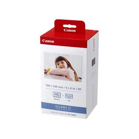 Canon Color Ink Paper Set, KP108IN, KP-108IN, foto papier, 3 opakowania KP36IN typ połysk, 3115B001, biały, CP100, 220, 300, 330