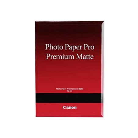 Canon PM-101 Photo Paper Premium Matte, PM-101, foto papier, matowy, 8657B017, biały, A2, 16.54x23.39", 210 g/m2, 20 szt., niewy