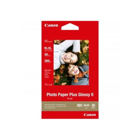 Canon Photo Paper Plus Glossy, PP-201 4x6, foto papier, połysk, 2311B003, biały, 10x15cm, 4x6", 265 g/m2, 50 szt., atrament