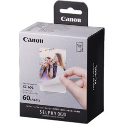 Canon XC-60L papier + ink, XC-60L, foto papier, samoprzylepny, 6756C001, biały, 60 szt., termosublimacyjny,SELPHY Square QX20