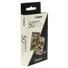 Canon ZINK Photo Paper, ZINK, foto papier, bez marginesu typ połysk, Zero Ink typ 3215C002, biały, 5x7,6cm, 2x3", 50 szt., termo