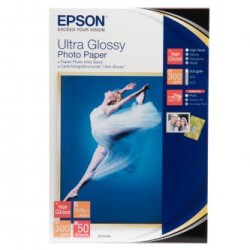Epson Ultra Glossy Photo Pape, C13S041943BH, foto papier, połysk, biały, R200, R300, R800, RX425, RX500, 10x15cm, 4x6", 300 g/m2