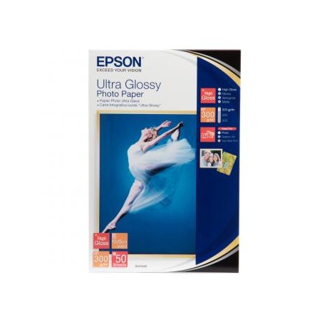 Epson Ultra Glossy Photo Pape, C13S041943BH, foto papier, połysk, biały, R200, R300, R800, RX425, RX500, 10x15cm, 4x6", 300 g/m2