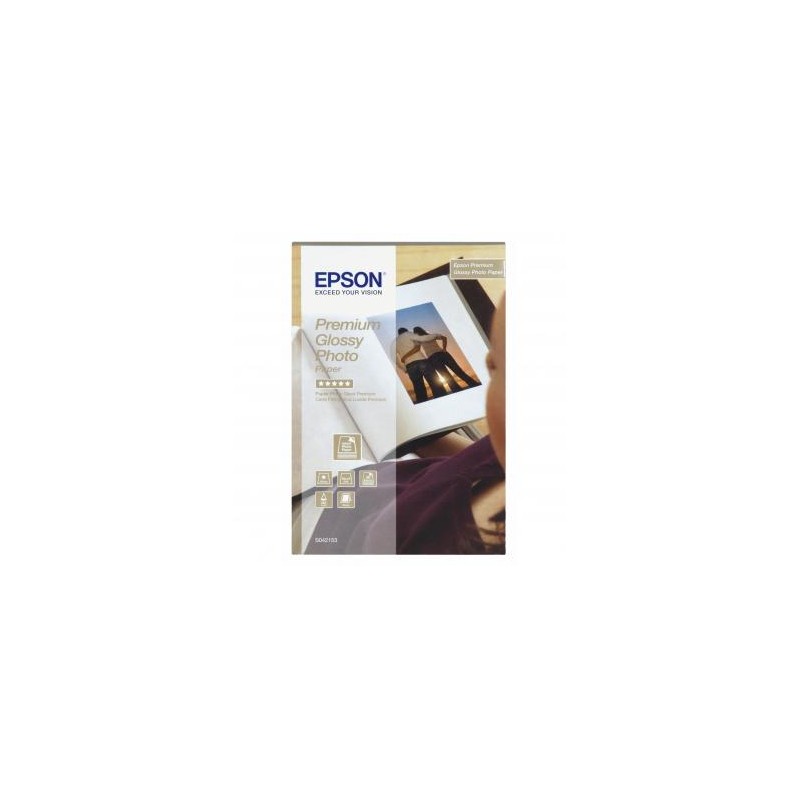 Epson Premium Glossy Photo Pa, C13S042153, foto papier, połysk, biały, Stylus Color, Photo, Pro, 10x15cm, 4x6", 255 g/m2, 40 szt