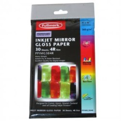Fullmark InkJet Mirror Gloss pap, foto papier, połysk, biały, 10x15cm, 4x6", 260 g/m2, 30 szt., atrament