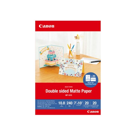 Canon Matte Photo Paper, MP-101D, foto papier, matowy, 4076C006, biały, 7x10cm, 240 g/m2, 20 szt., atrament