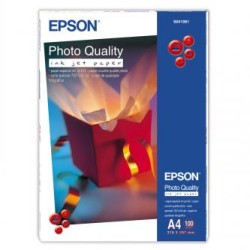 Epson Photo Quality InkJet Pa, C13S041061, foto papier, matowy, biały, A4, 102 g/m2, 720dpi, 100 szt., atrament
