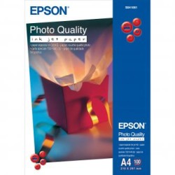 Epson Photo Quality InkJet Pa, C13S041061, foto papier, matowy, biały, A4, 102 g/m2, 720dpi, 100 szt., atrament