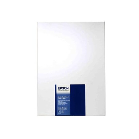 Epson Traditional Photo Paper, C13S045050, foto papier, satynowy, biały, A4, 330 g/m2, 25 szt., atrament