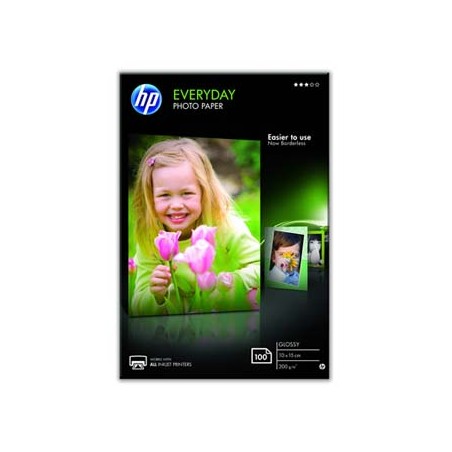 HP Everyday Photo Paper, Glossy, CR757A, foto papier, połysk, biały, 10x15cm, 4x6", 200 g/m2, 100 szt., atrament