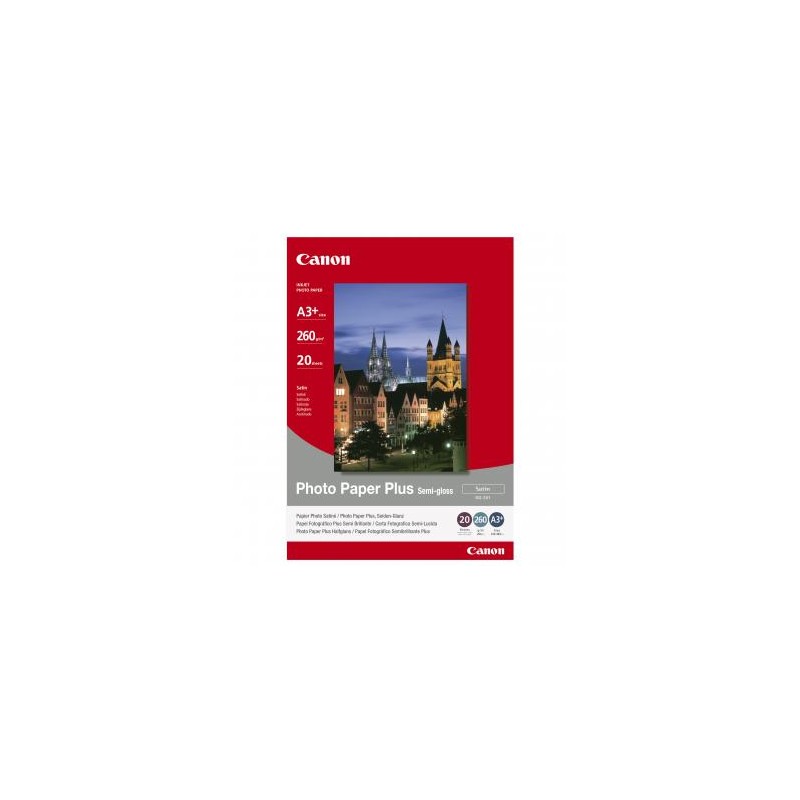 Canon Photo Paper Plus Semi-G, SG-201 A3+, foto papier, półpołysk, satynowy typ 1686B032, biały, A3+, 13x19", 260 g/m2, 20 szt.,