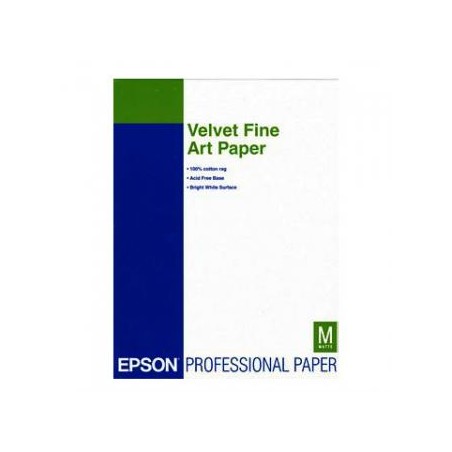 Epson Velvet Fine Art Paper, C13S041637, artystyczny papier, aksamitny, biały, A3+, 260 g/m2, 20 szt., atrament