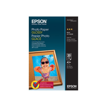 Epson Photo Paper Glossy, C13S042535, foto papier, połysk, biały, A3+, 200 g/m2, do drukarek atramentowych