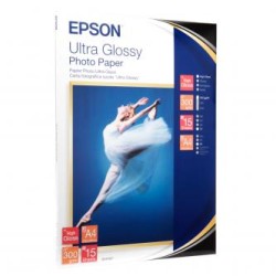 Epson Ultra Glossy Photo Pape, C13S041927, foto papier, połysk, biały, R200, R300, R800, RX425, RX500, A4, 300 g/m2, 15 szt., at