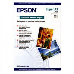 Epson Archival Matte Paper, biała, 50, szt. szt., C13S041340, do drukarek atramentowych, 330x480mm (A3+), A3+, 192 g/m2