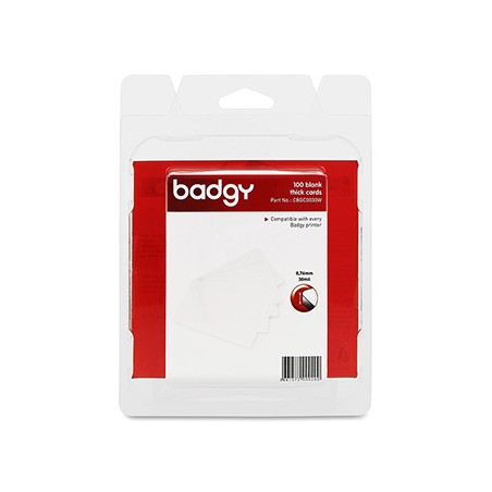Badgy karty do nadruku, białe, 0.76mm, baleno po do drukarki kart Badgy