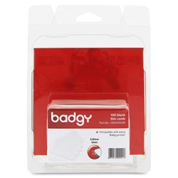 Badgy karty do nadruku, białe, 0.50mm, baleno po 100 ks do drukarki kart Badgy