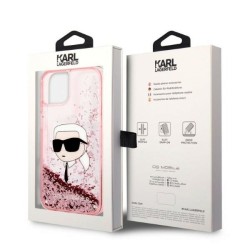 Karl Lagerfeld nakładka do iPhone 14 6,1&quot KLHCP14SLNKHCP różowa hardcase Liquid Glitter NFT Karl's Head