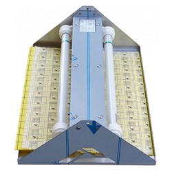 Lampa owadobójcza 230 V, do 80 m2, 2x15W, srebrny, Format1, ITRAP30, IP65, z powierzchnią klejącą