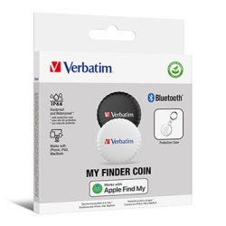 Lokalizator Bluetooth My Finder Coin czarny i biały, 32134, Verbatim