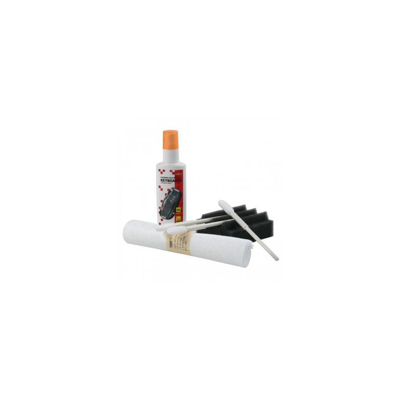 Środki czyszczące zestaw, na klawiaturę, spray 50ml., 5 ściereczek, 3, Logo