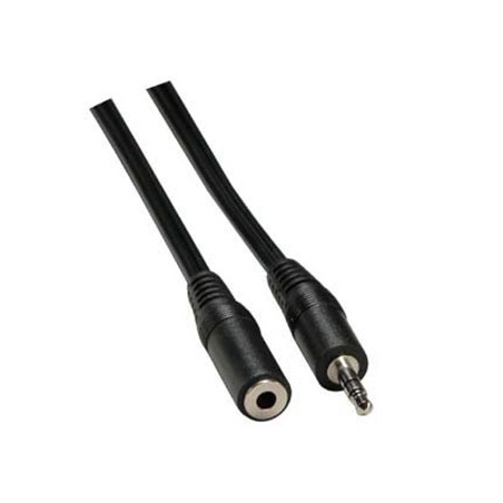 Przedłużacz do kabli audio Jack (3,5mm) M - Jack (3,5mm) F, 3m, czarna, Logo blister