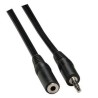 Przedłużacz do kabli audio Jack (3,5mm) M - Jack (3,5mm) F, 3m, czarna, Logo blister