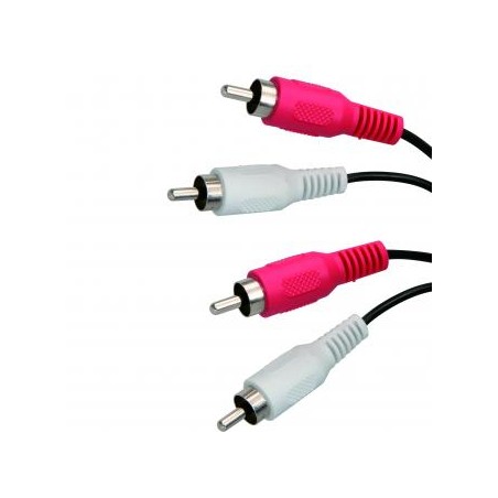 Audio Kabel 2x Cinch M - 2x Cinch M, 0.5m, czarna