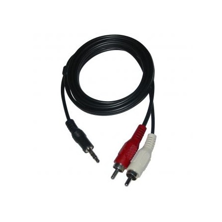 Audio Kabel Jack (3,5mm) M - 2x CINCH M, 1.5m, czarna