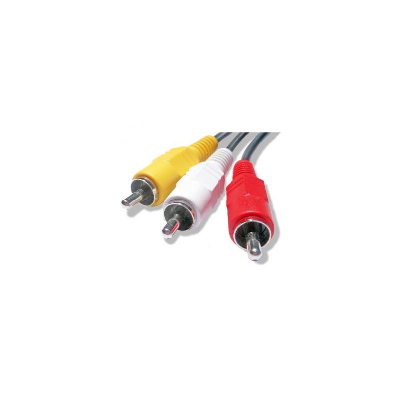 Video Kabel 3x CINCH M - 3x CINCH M, 2m, czarna